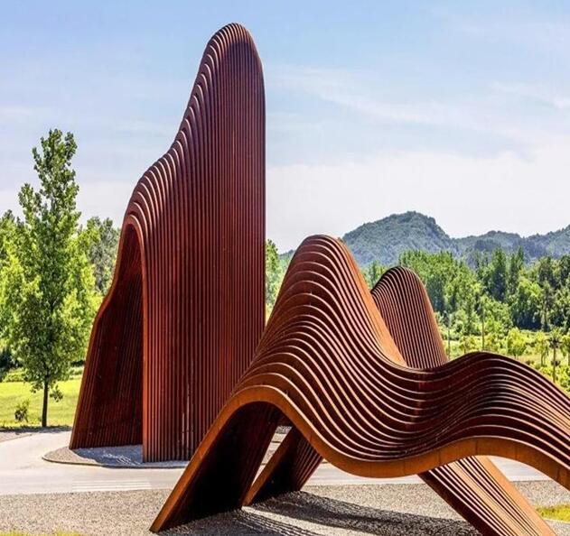 大连锈钢板造型